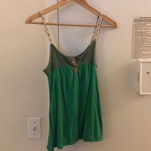 Green free people tank